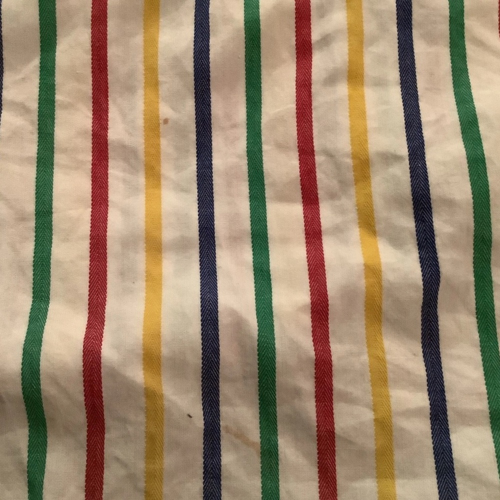 POMANDER PLACE Women's Sz. L Rainbow Striped Adair Boyfriend Shirt - Picture 10 of 10